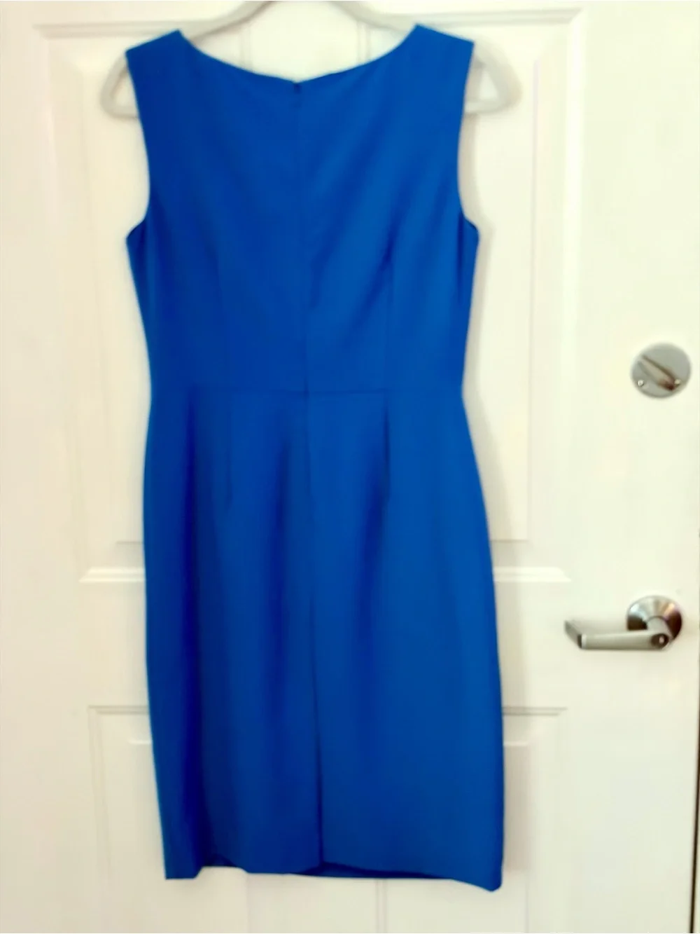 Jones New York Cobalt Blue Twist-Neck Sheath Midi Dress - Picture 3 of 3